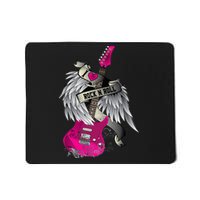 Funny I Love Rock And Roll Guitar Angel Wings Mousepad