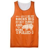 Funny I Like My Racks Big Butt Rubbed And Pork Pulled Meat Cut Lines Mesh Reversible Basketball Jersey Tank