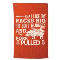 Funny I Like My Racks Big Butt Rubbed And Pork Pulled Meat Cut Lines Golf Towel