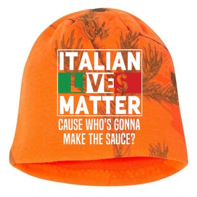 Funny Italian Lives Matter Cook Novelty Gift Italy Flag Kati - Camo Knit Beanie