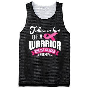 Father In Law Of A Warrior Breast Cancer Awareness Support Mesh Reversible Basketball Jersey Tank