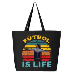 Futbol Is Life Soccer Ball Team Fan Lovers Goals Of Life 25L Jumbo Tote