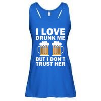 Funny I Love Drunk Me But I Dont Trust Her Gift Ladies Essential Flowy Tank