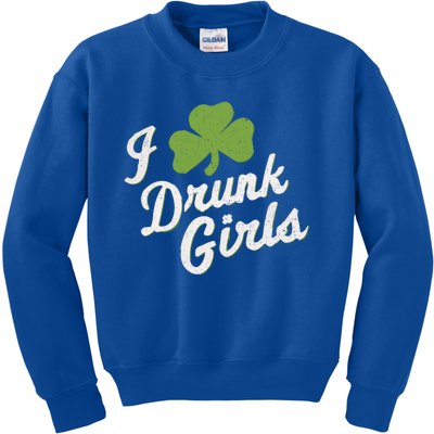 Funny I Love Drunk St Patrick’s Day Ing Gift Kids Sweatshirt