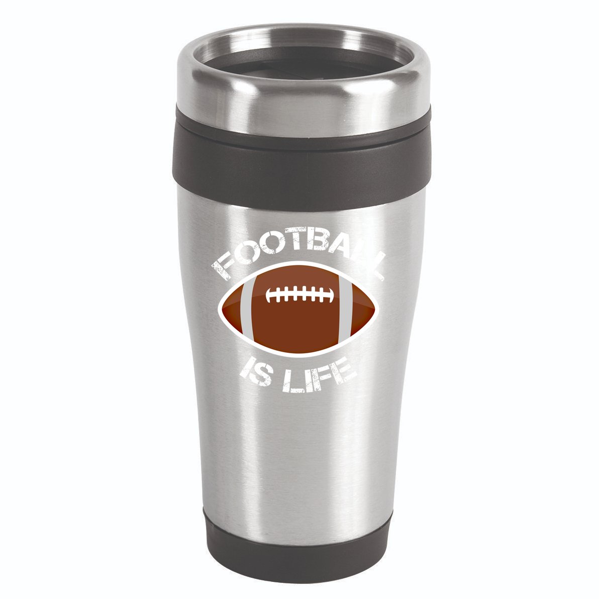 Football Is Life Player Athlete Quarterback Sport Fan Sunday Gift 16oz Travel Tumbler