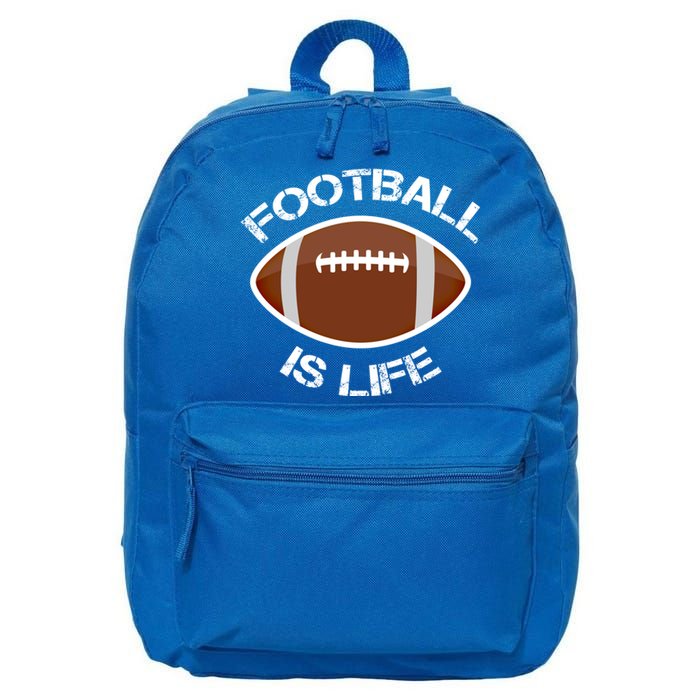 Football Is Life Player Athlete Quarterback Sport Fan Sunday Gift 16 in Basic Backpack