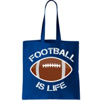 Football Is Life Player Athlete Quarterback Sport Fan Sunday Gift Tote Bag