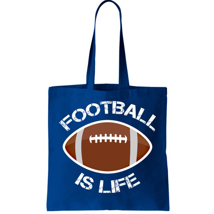 Football Is Life Player Athlete Quarterback Sport Fan Sunday Gift Tote Bag