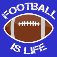 Football Is Life Player Athlete Quarterback Sport Fan Sunday Gift Kids T-Shirt