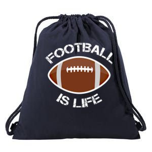 Football Is Life Player Athlete Quarterback Sport Fan Sunday Gift Drawstring Bag