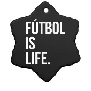 Futbol Is Life Ceramic Star Ornament