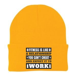 Fitness Is Like A Relationship You Can't Cheat Motivational Knit Cap Winter Beanie