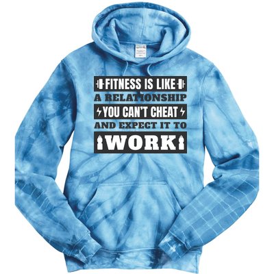 Fitness Is Like A Relationship You Can't Cheat Motivational Tie Dye Hoodie