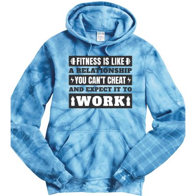 Fitness Is Like A Relationship You Can't Cheat Motivational Tie Dye Hoodie