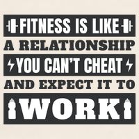 Fitness Is Like A Relationship You Can't Cheat Motivational Garment-Dyed Women's Muscle Tee