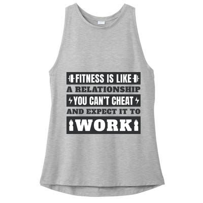 Fitness Is Like A Relationship You Can't Cheat Motivational Ladies PosiCharge Tri-Blend Wicking Tank