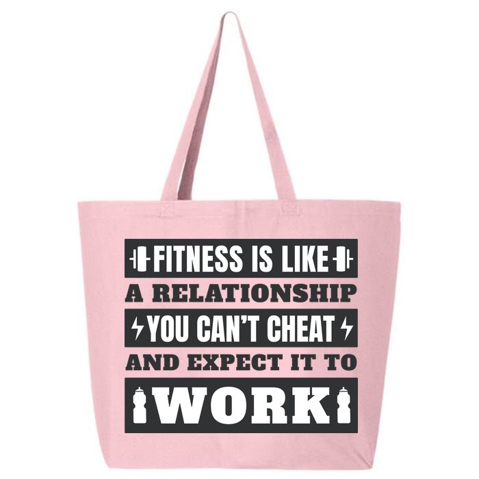 Fitness Is Like A Relationship You Can't Cheat Motivational 25L Jumbo Tote