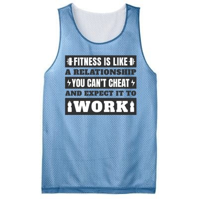 Fitness Is Like A Relationship You Can't Cheat Motivational Mesh Reversible Basketball Jersey Tank