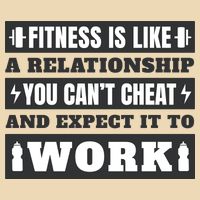 Fitness Is Like A Relationship You Can't Cheat Motivational Zip Tote Bag