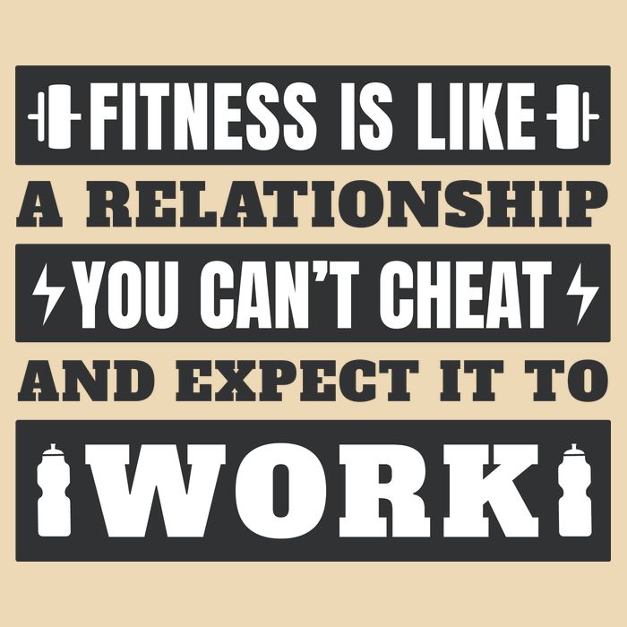 Fitness Is Like A Relationship You Can't Cheat Motivational Zip Tote Bag