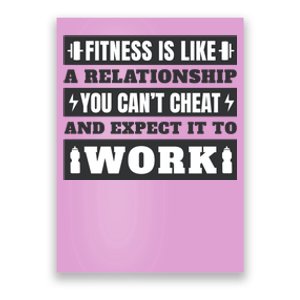 Fitness Is Like A Relationship You Can't Cheat Motivational Poster