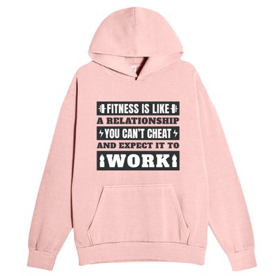 Fitness Is Like A Relationship You Can't Cheat Motivational Urban Pullover Hoodie