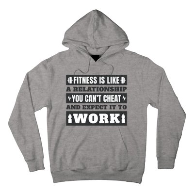 Fitness Is Like A Relationship You Can't Cheat Motivational Hoodie