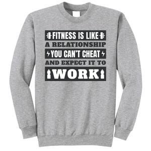 Fitness Is Like A Relationship You Can't Cheat Motivational Sweatshirt