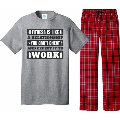 Fitness Is Like A Relationship You Can't Cheat Motivational Pajama Set