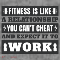 Fitness Is Like A Relationship You Can't Cheat Motivational Premium T-Shirt