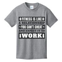 Fitness Is Like A Relationship You Can't Cheat Motivational Kids T-Shirt