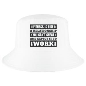 Fitness Is Like A Relationship You Can't Cheat Motivational Cool Comfort Performance Bucket Hat