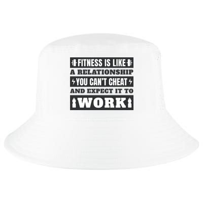Fitness Is Like A Relationship You Can't Cheat Motivational Cool Comfort Performance Bucket Hat