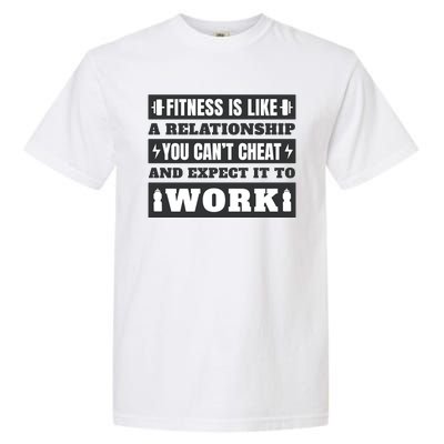 Fitness Is Like A Relationship You Can't Cheat Motivational Garment-Dyed Heavyweight T-Shirt