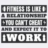 Fitness Is Like A Relationship You Can't Cheat Motivational USA-Made Doggie Bandana