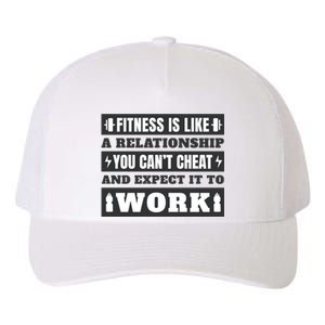 Fitness Is Like A Relationship You Can't Cheat Motivational Yupoong Adult 5-Panel Trucker Hat