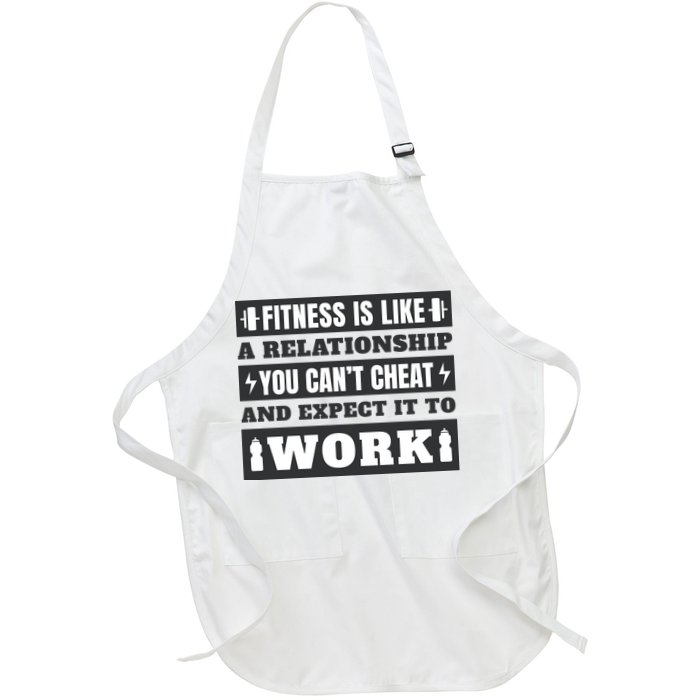 Fitness Is Like A Relationship You Can't Cheat Motivational Apron