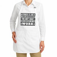 Fitness Is Like A Relationship You Can't Cheat Motivational Apron