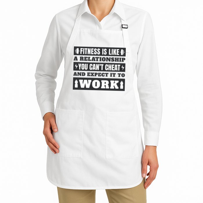 Fitness Is Like A Relationship You Can't Cheat Motivational Apron