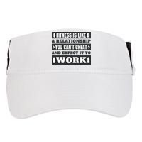 Fitness Is Like A Relationship You Can't Cheat Motivational Adult Drive Performance Visor