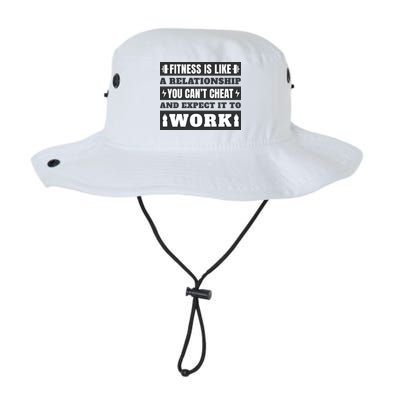 Fitness Is Like A Relationship You Can't Cheat Motivational Bucket Hat