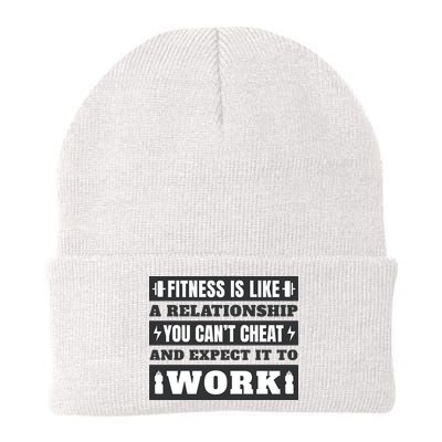 Fitness Is Like A Relationship You Can't Cheat Motivational Beanie