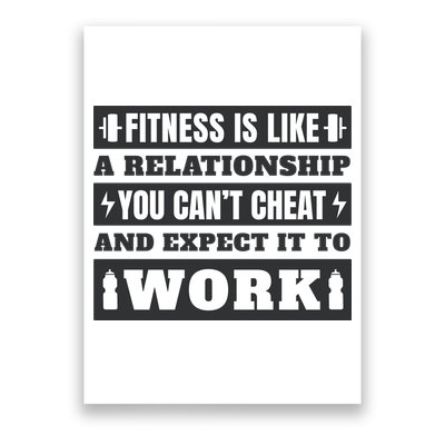 Fitness Is Like A Relationship You Can't Cheat Motivational Poster
