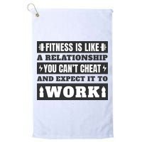 Fitness Is Like A Relationship You Can't Cheat Motivational Golf Towel