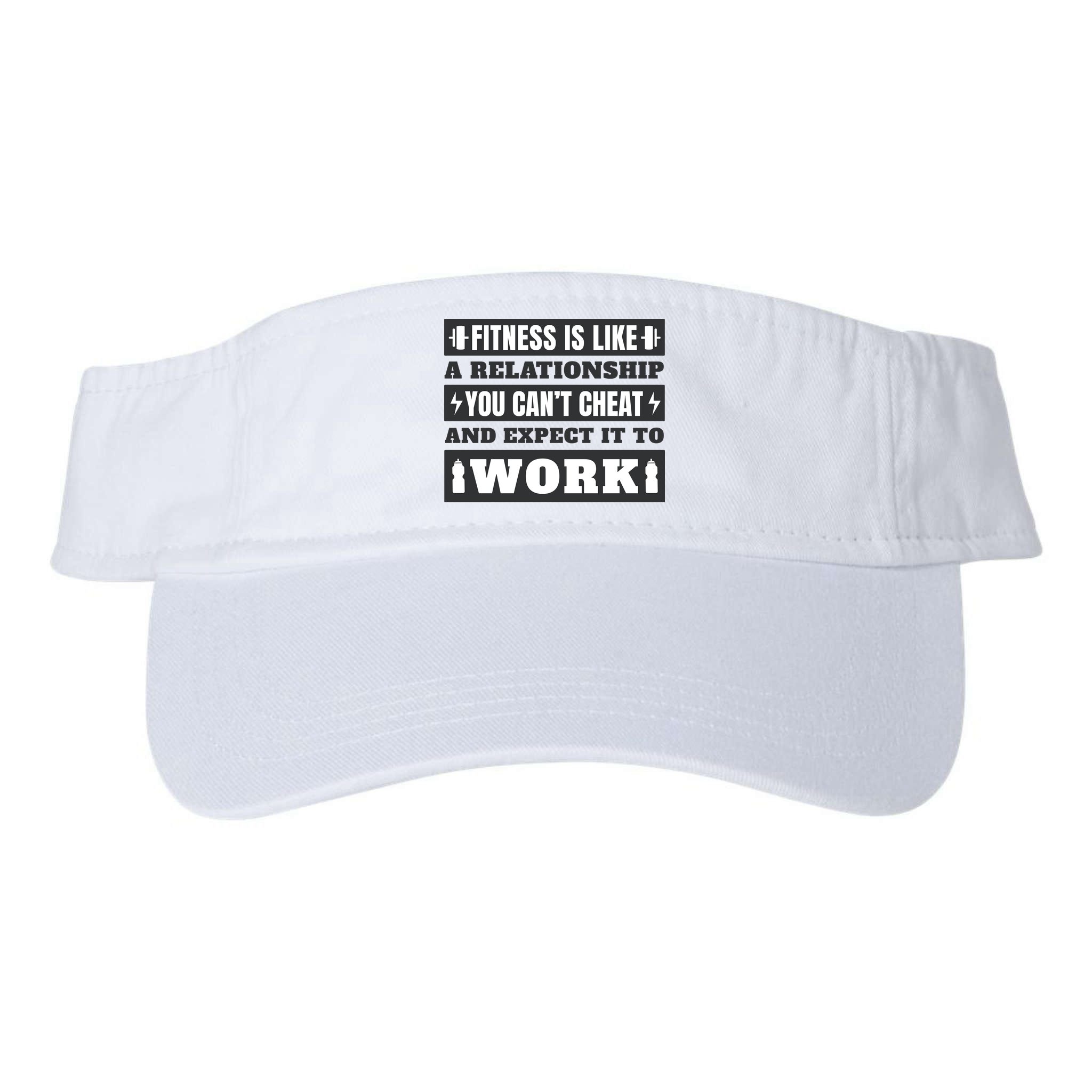 Fitness Is Like A Relationship You Can't Cheat Motivational Visor