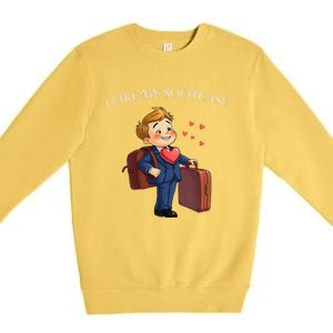 Funny I Like My Suitcase Trump Meme Premium Crewneck Sweatshirt