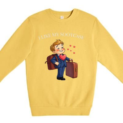 Funny I Like My Suitcase Trump Meme Premium Crewneck Sweatshirt