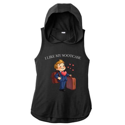 Funny I Like My Suitcase Trump Meme Ladies PosiCharge Tri-Blend Wicking Draft Hoodie Tank