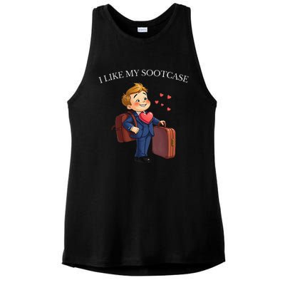 Funny I Like My Suitcase Trump Meme Ladies PosiCharge Tri-Blend Wicking Tank