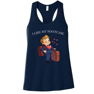 Funny I Like My Suitcase Trump Meme Women's Racerback Tank